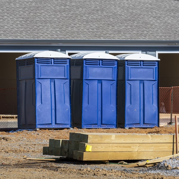 how often are the portable restrooms cleaned and serviced during a rental period in Cove TX